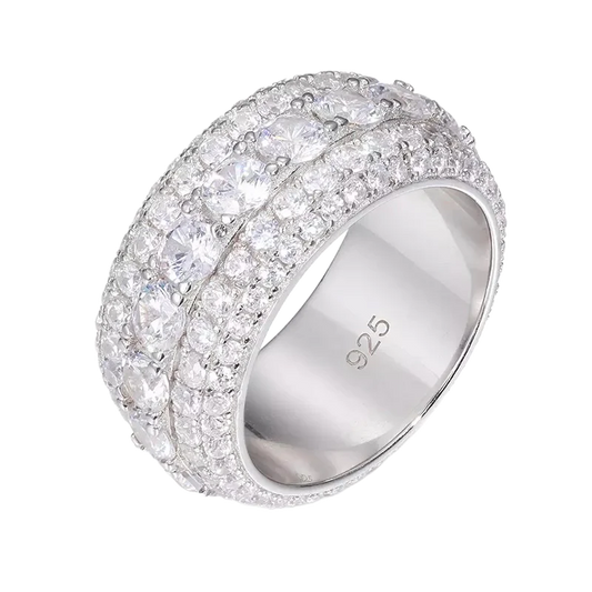 Anello “Iced Wheel” Argento 925 & VVS Moissanite