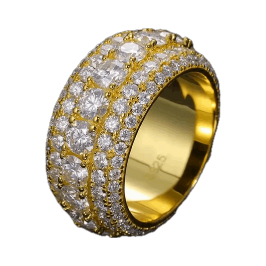 Anello “Iced Wheel” Argento 925 & VVS Moissanite