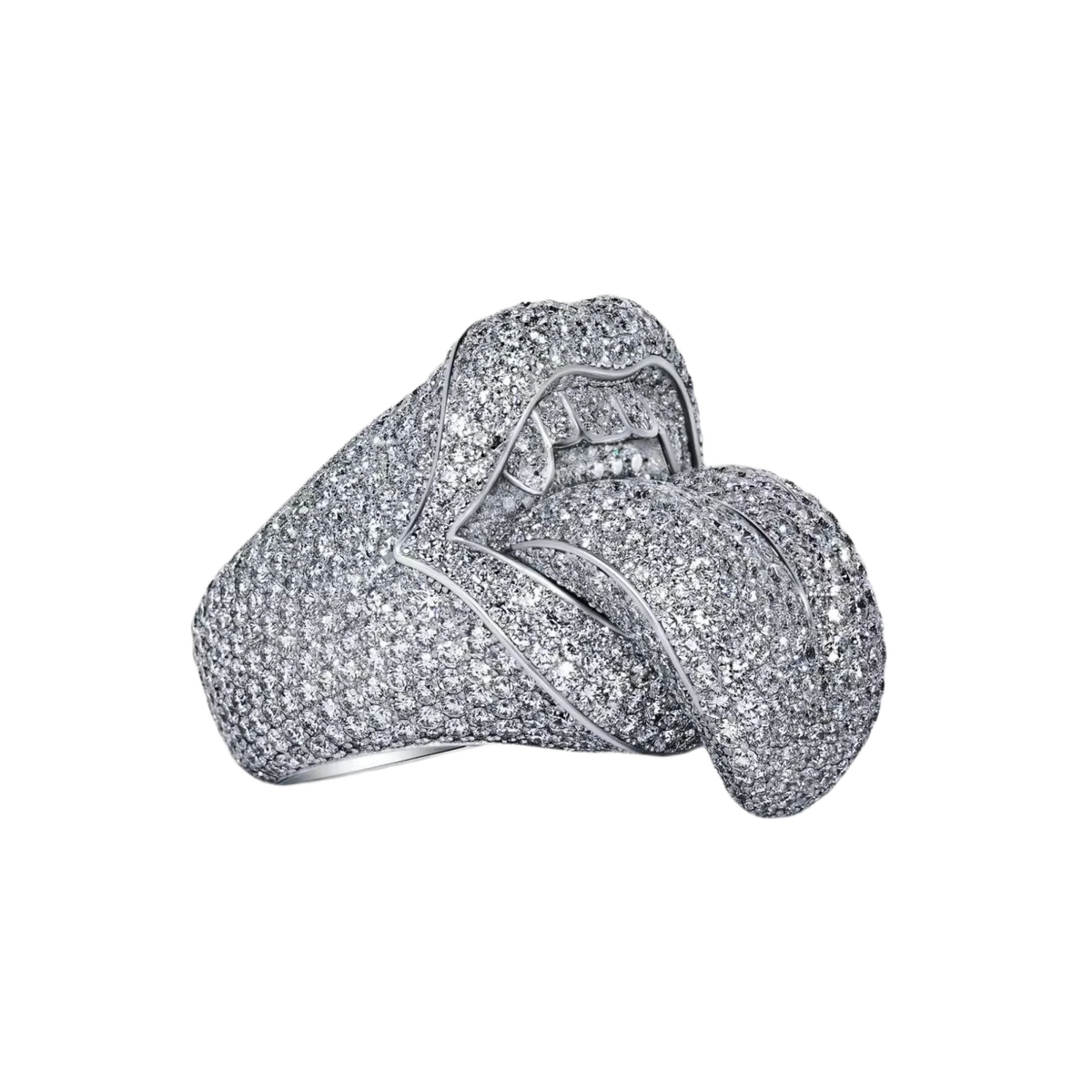 Anello “Icy Tongue” Argento 925 & VVS Moissanite