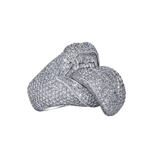 Anello “Icy Tongue” Argento 925 & VVS Moissanite