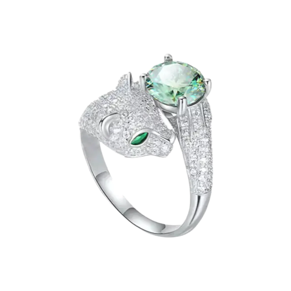 Anello “Leopard” Argento 925 VVS Moissanite & Zirconi