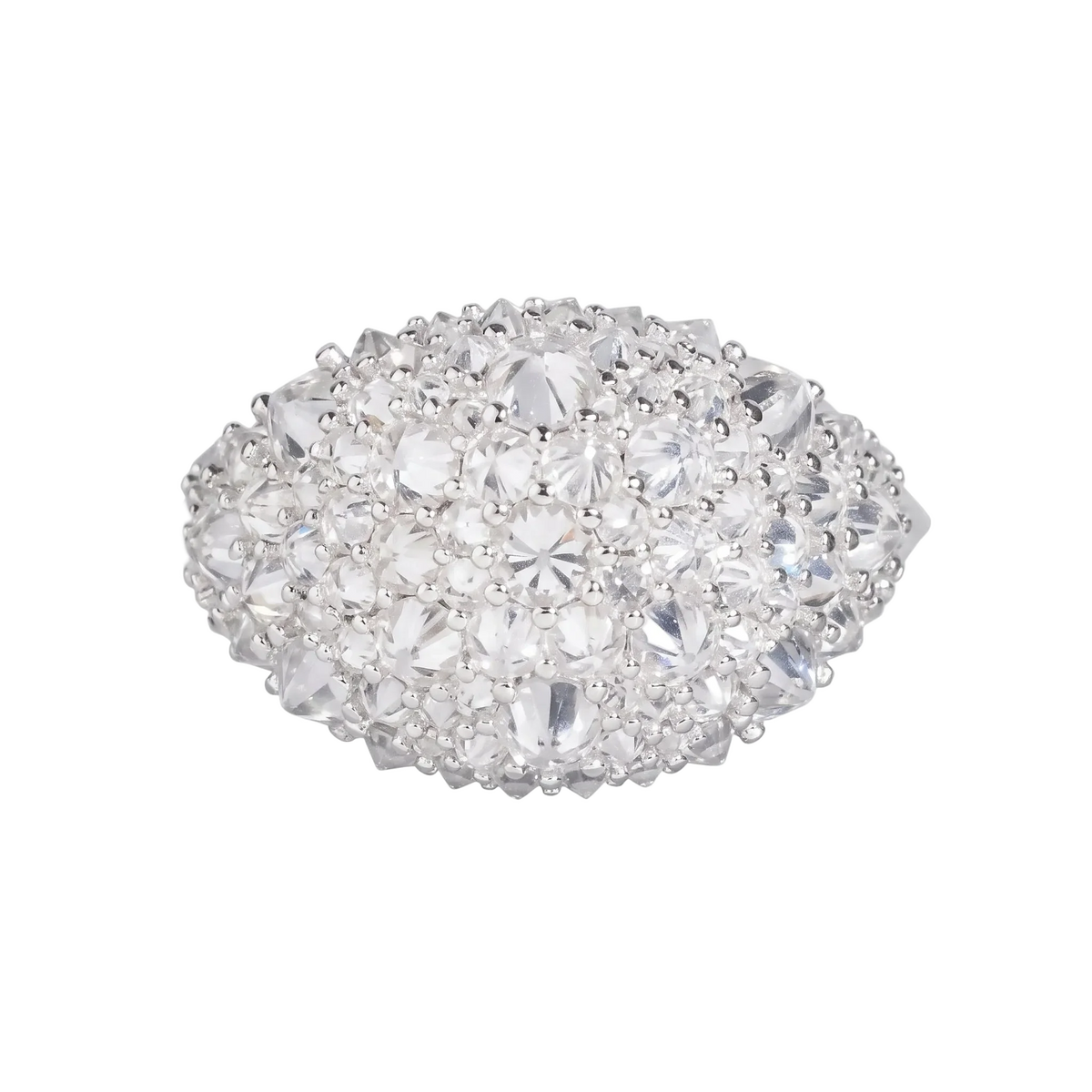 Anello "Reverse Spike" Argento 925 & VVS Moissanite