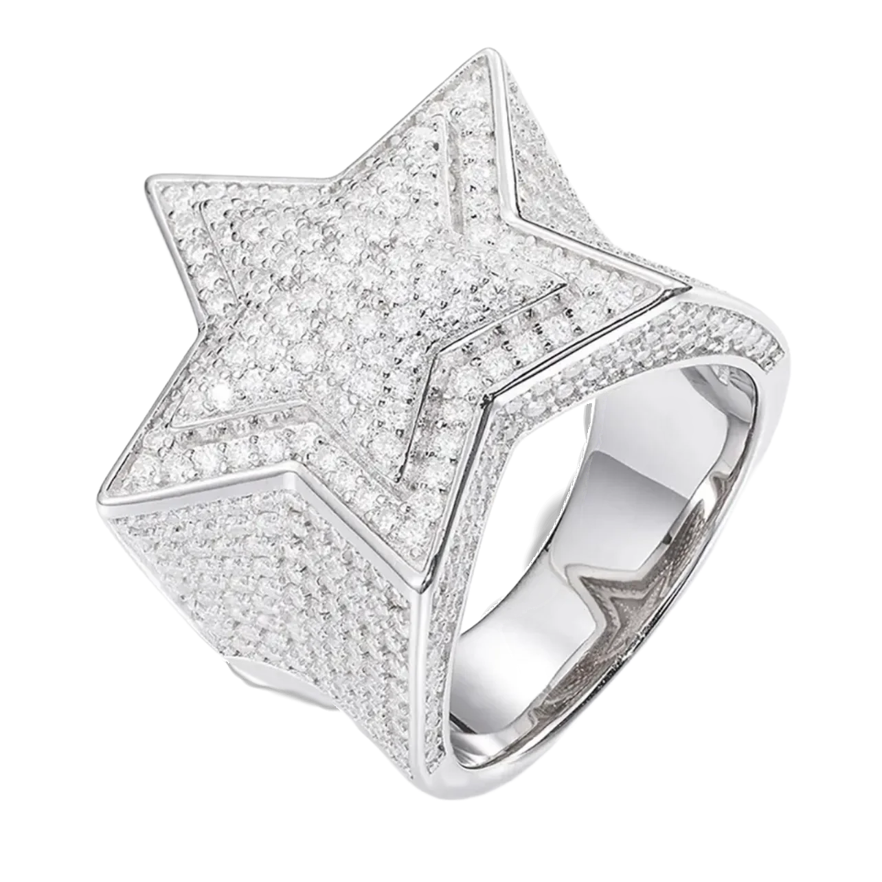 Anello “Star” Argento 925 & VVS Moissanite / Zirconi