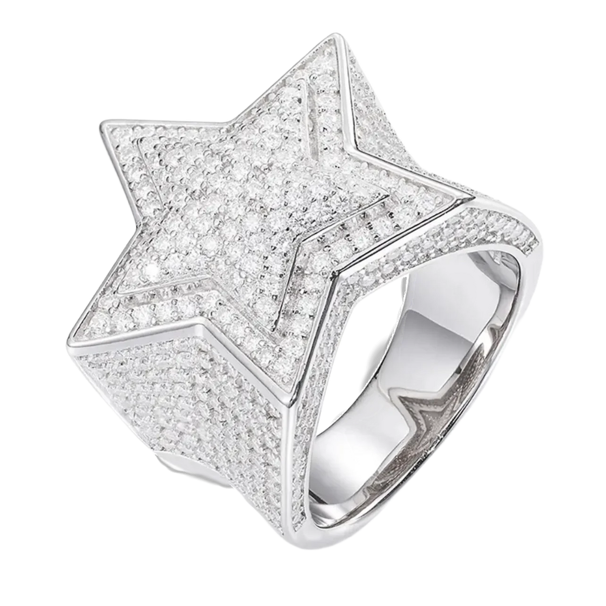 Anello “Star” Argento 925 & VVS Moissanite / Zirconi