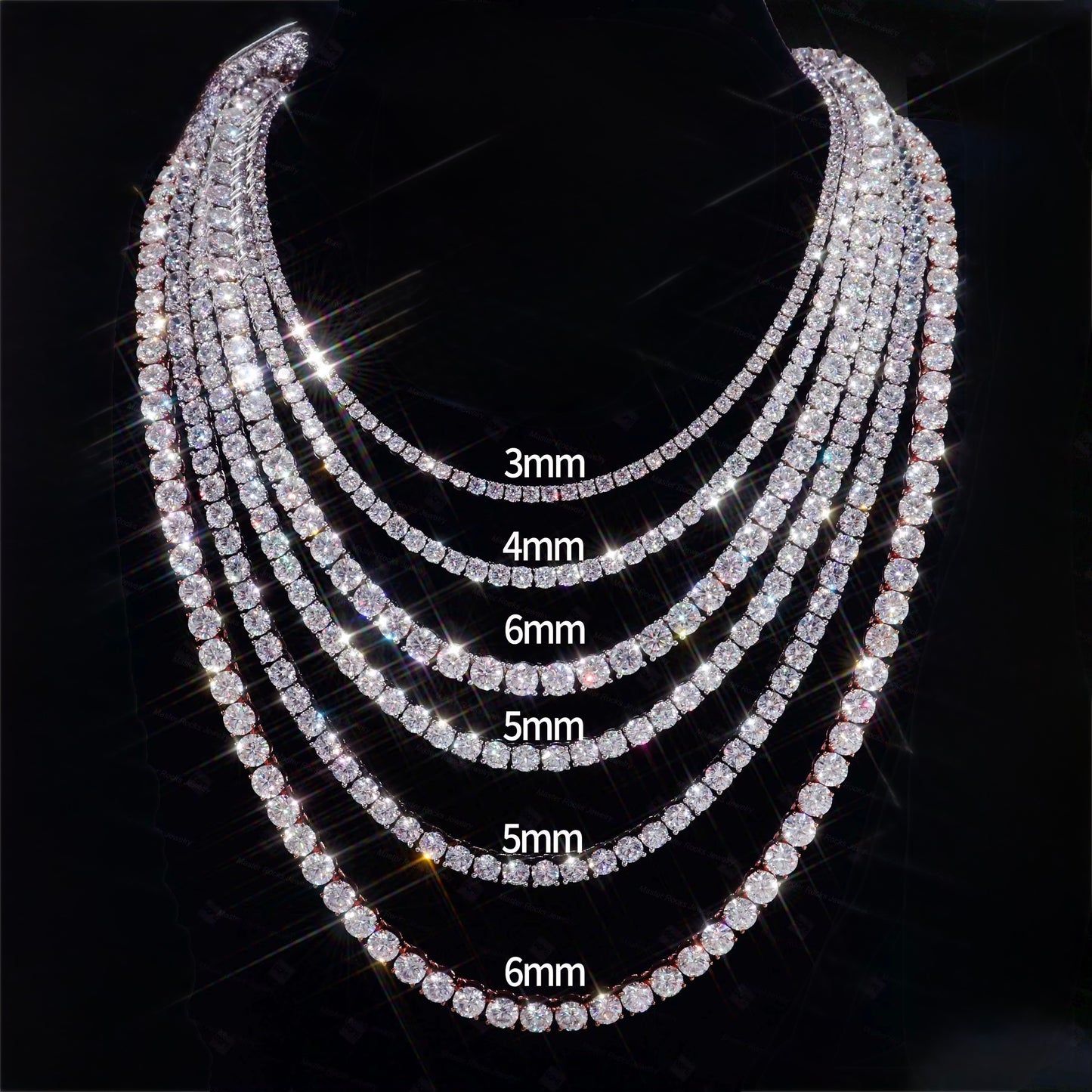 Collana Tennis Argento 925 & VVS Moissanite
