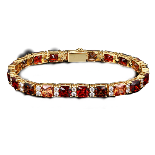 Bracciale "Crimson Square" Argento 925 & Zirconi