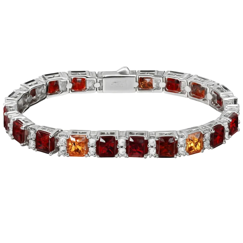 Bracciale "Crimson Square" Argento 925 & Zirconi