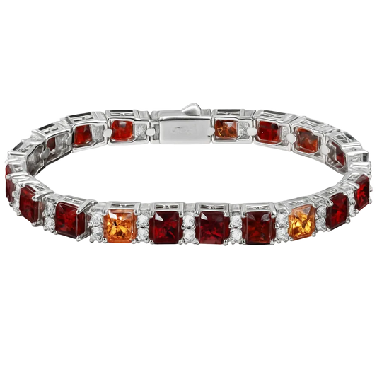 Bracciale "Crimson Square" Argento 925 & Zirconi