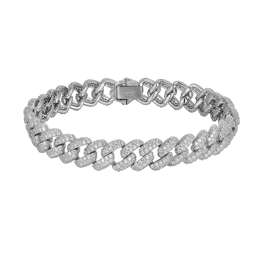 Bracciale Cuban Argento 925 & Zirconi