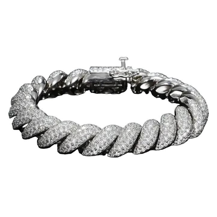 Bracciale "Heavy Twist" 12mm Argento 925 & VVS Moissanite
