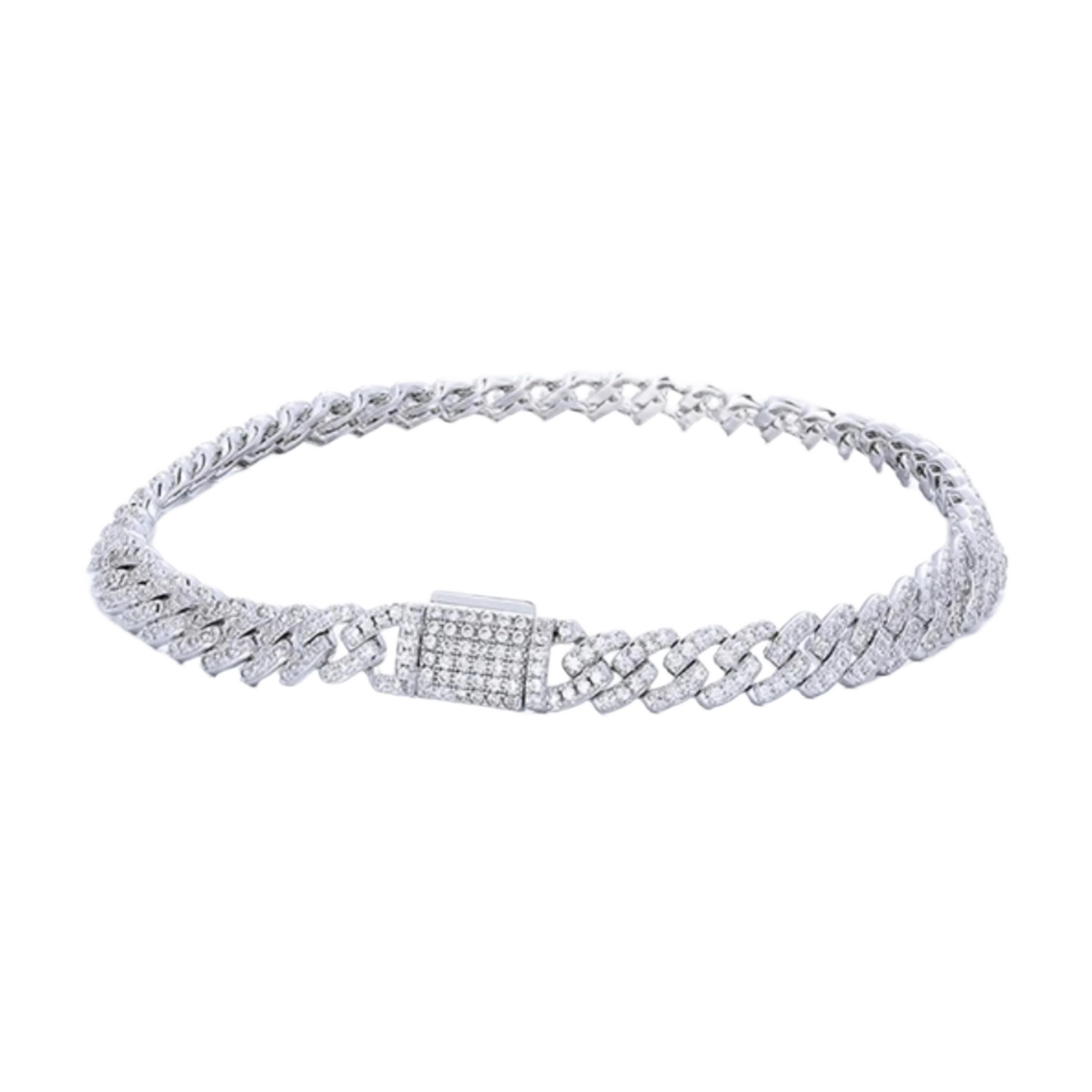 Bracciale “Soft Cuban” 6mm Argento 925 & VVS Moissanite