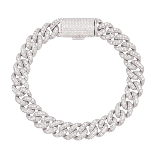 Bracciale "Supreme Cuban" 18mm Argento 925 & VVS Moissanite
