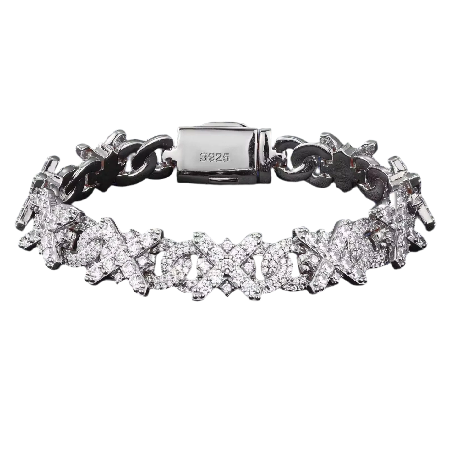 Bracciale “X Cuban” Argento 925 & VVS Moissanite
