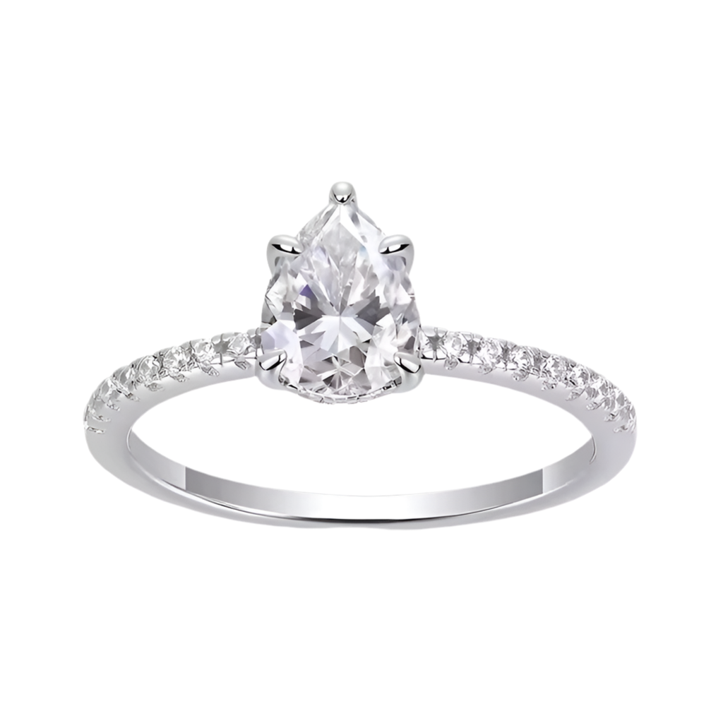 Anello da donna “Crystal Tear” Argento 925 & VVS Moissanite