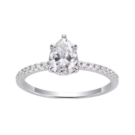 Anello da donna “Crystal Tear” Argento 925 & VVS Moissanite