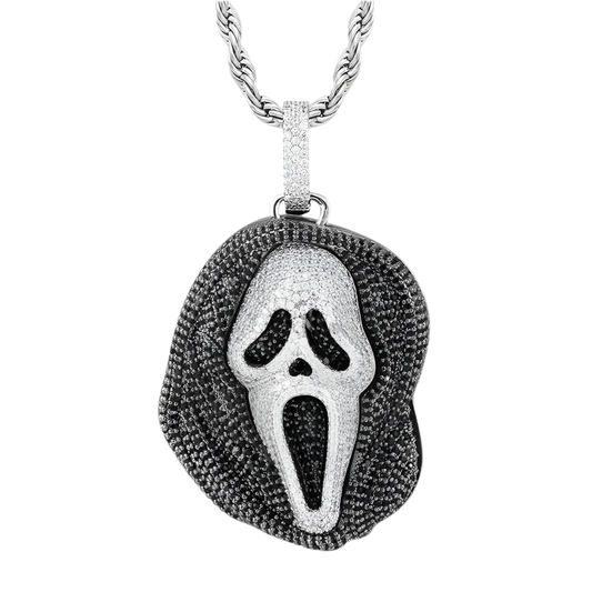 Ciondolo "Ghostface" Argento 925 & VVS Moissanite / Metallo & Zirconi