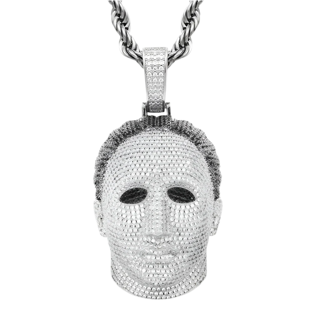 Ciondolo "Michael Myers" Argento 925 & Zirconi / Metallo