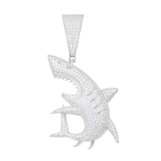 Ciondolo "Shark" Argento 925 & VVS Moissanite