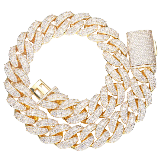 Collana "Heavy Baguette Cuban" 25mm