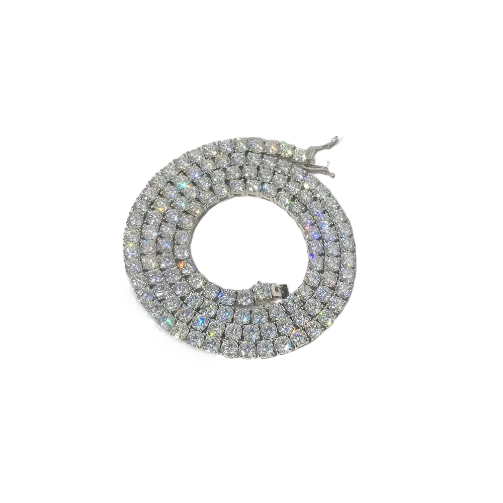 Collana Tennis Argento 925 & VVS Moissanite