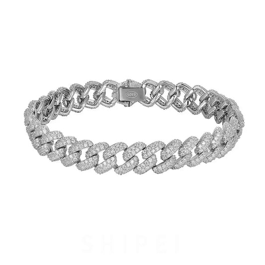 Bracciale Cuban Argento 925 & Zirconi