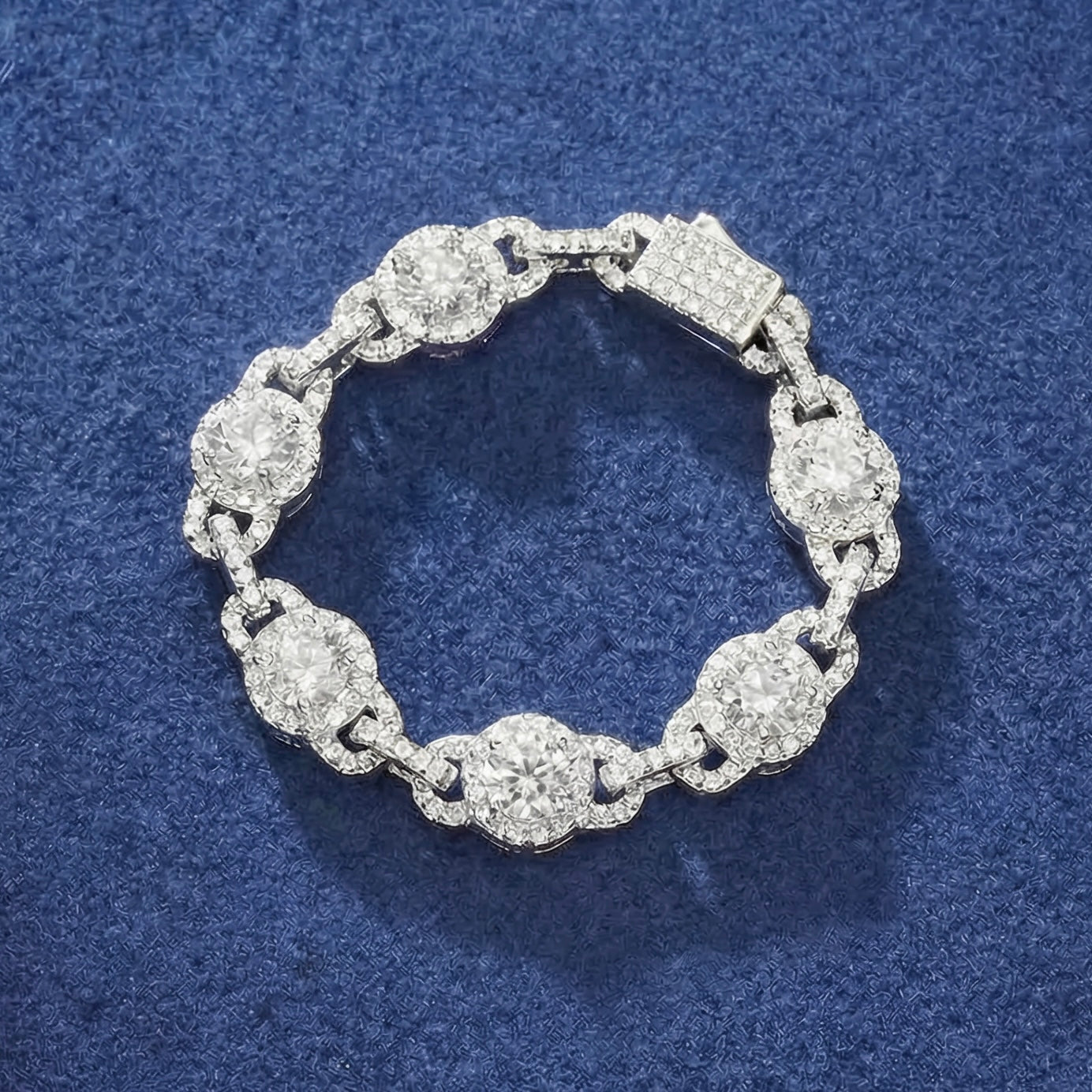 Collana / Bracciale "Green Link" 7mm Argento 925 & VVS Moissanite / Zirconi