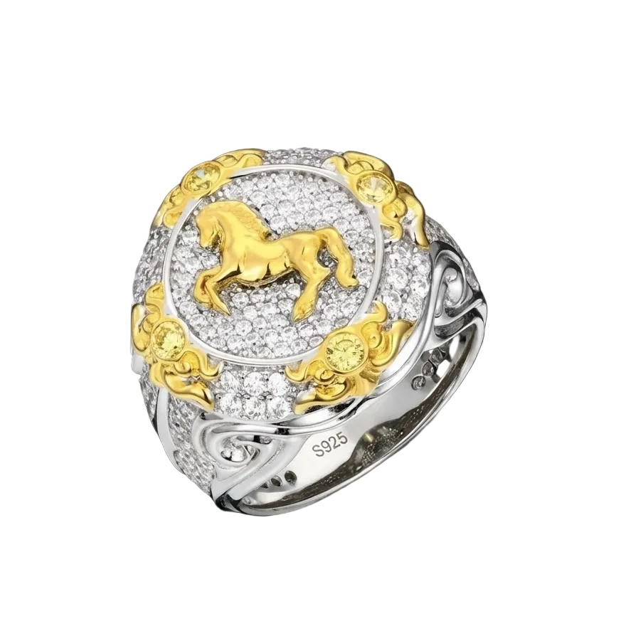 Anello "Stallion" Argento 925 & VVS Moissanite