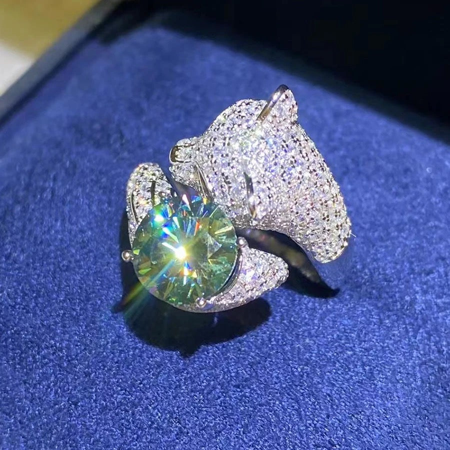 Anello “Leopard” Argento 925 VVS Moissanite & Zirconi