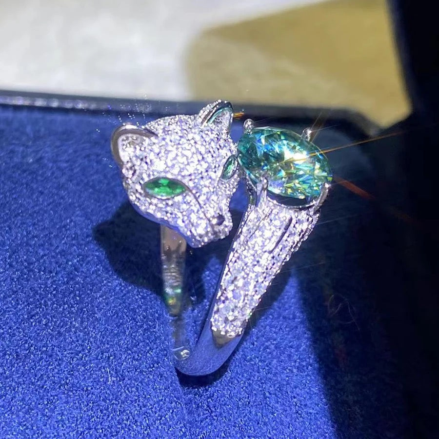 Anello “Leopard” Argento 925 VVS Moissanite & Zirconi