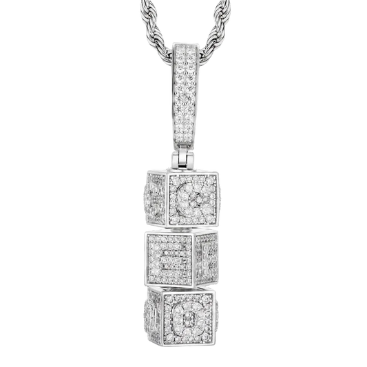 Ciondolo "CEO Blocks" Argento 925 & VVS Moissanite