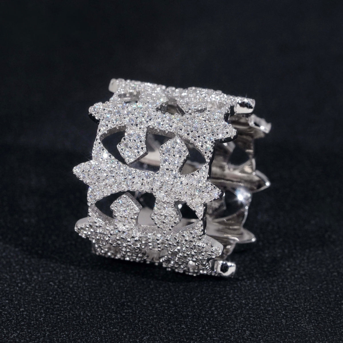 Anello "Gothic Cross" Argento 925 & VVS Moissanite