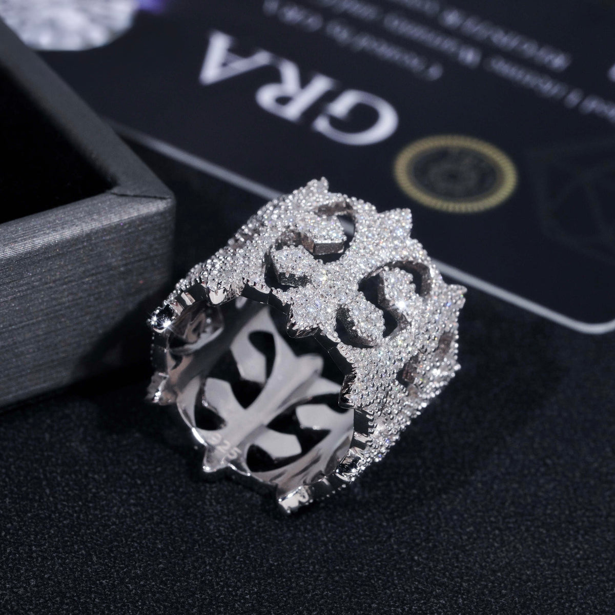 Anello "Gothic Cross" Argento 925 & VVS Moissanite
