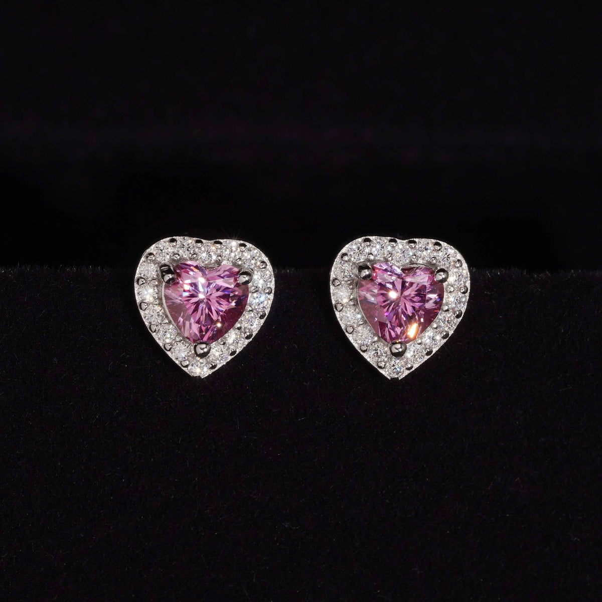 Orecchini "Baddie Heart" Argento 925 & VVS Moissanite