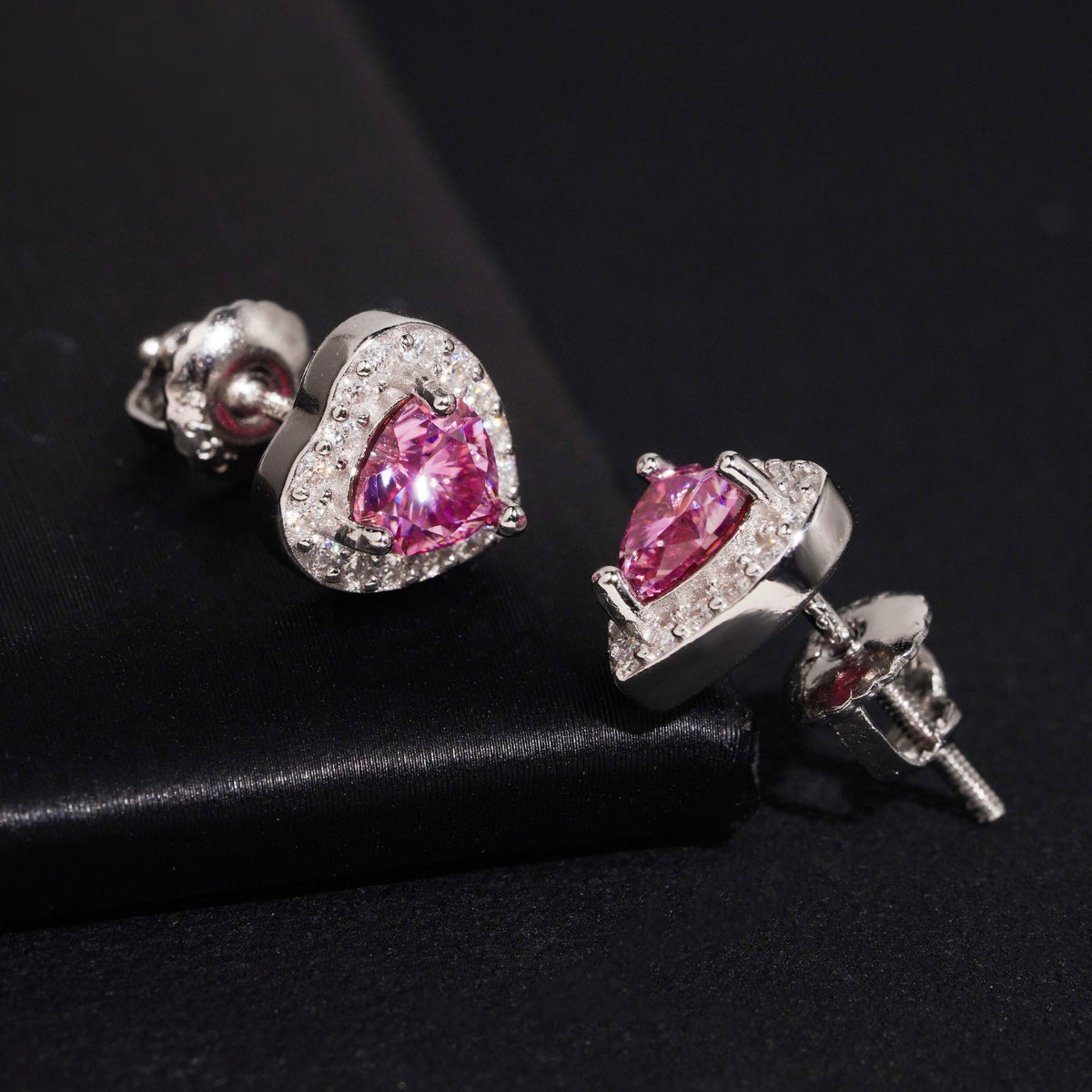 Orecchini "Baddie Heart" Argento 925 & VVS Moissanite