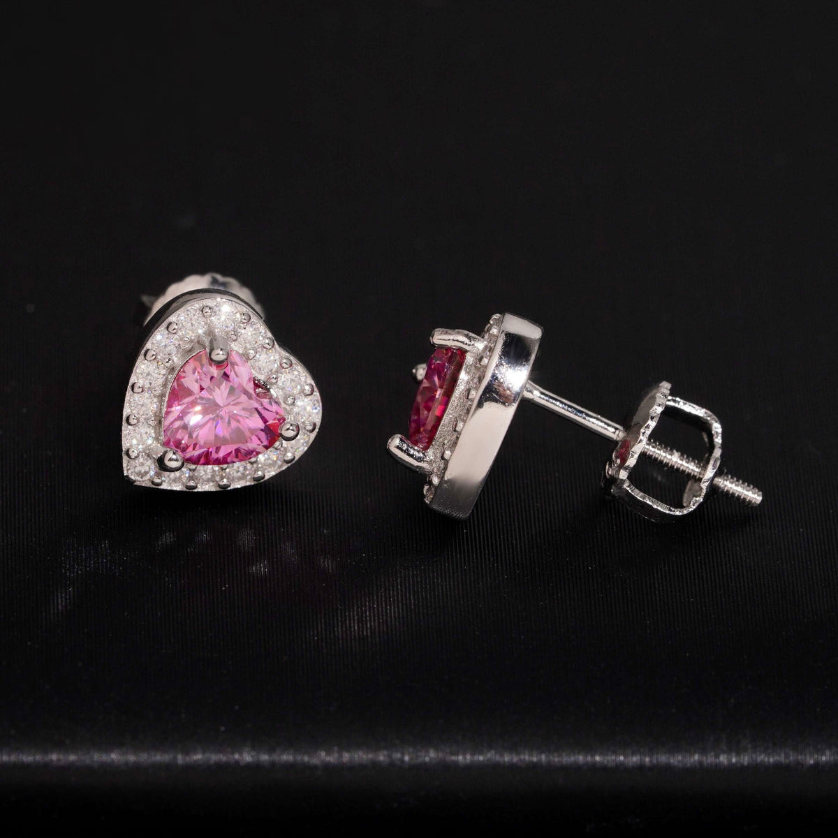Orecchini "Baddie Heart" Argento 925 & VVS Moissanite