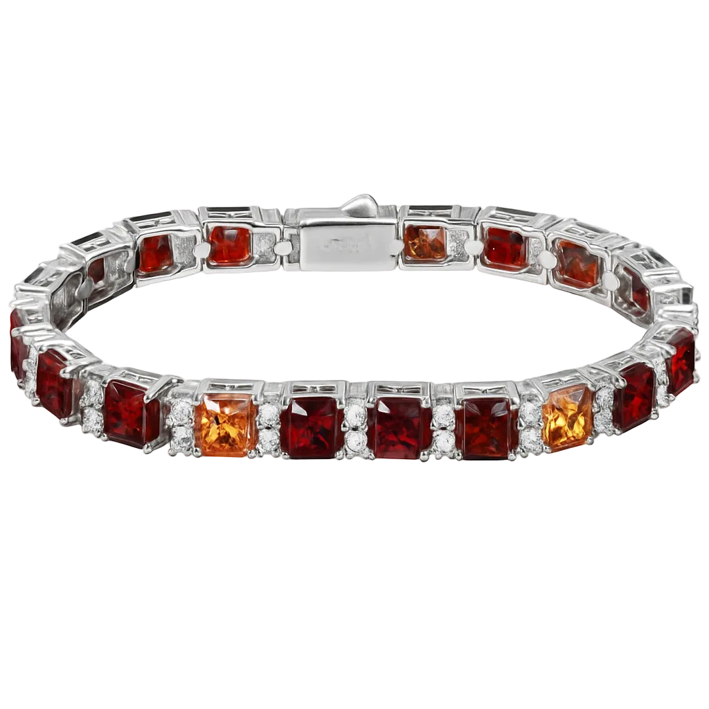 Bracciale "Crimson Square" Argento 925 & Zirconi