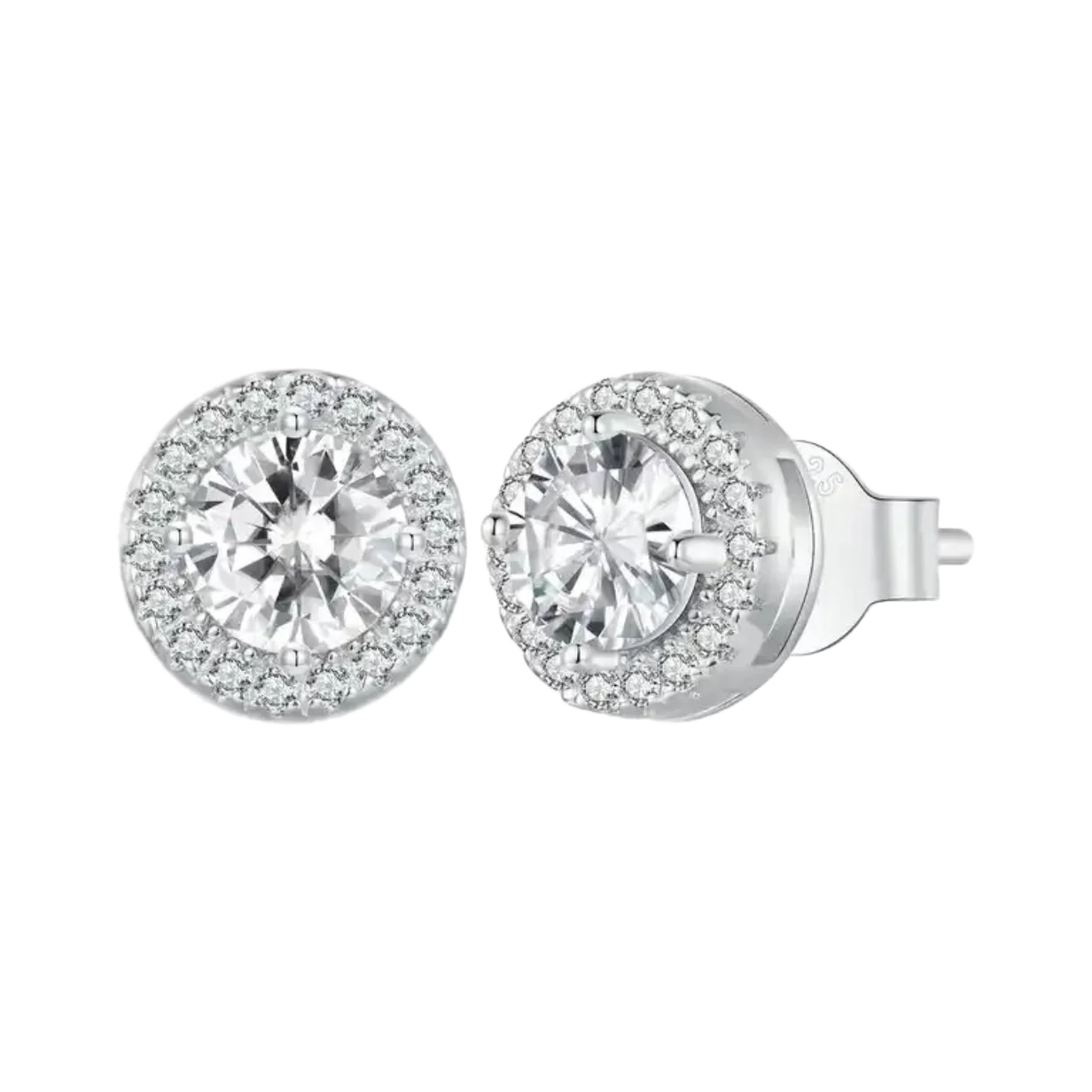 Orecchini “Angel Premium” Argento 925 & VVS Moissanite / Zirconi