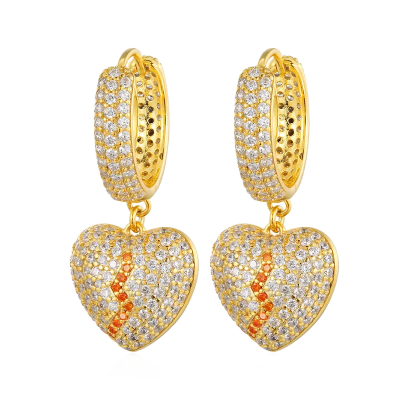 Orecchini "Broken Heart" Argento 925 & Zirconi
