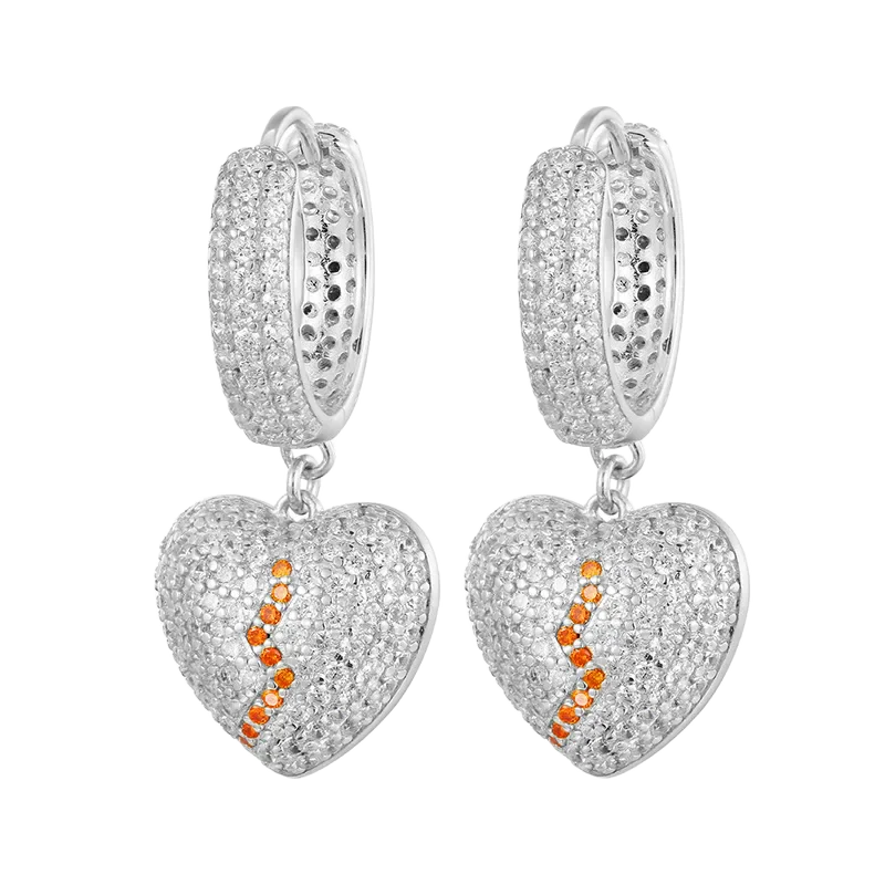Orecchini "Broken Heart" Argento 925 & Zirconi