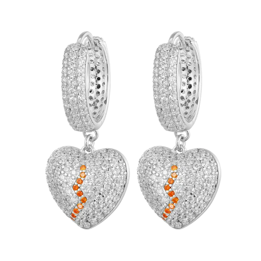 Orecchini "Broken Heart" Argento 925 & Zirconi