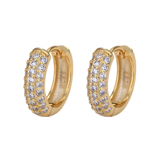 Orecchini "Iced Circle" Acciaio Inossidabile