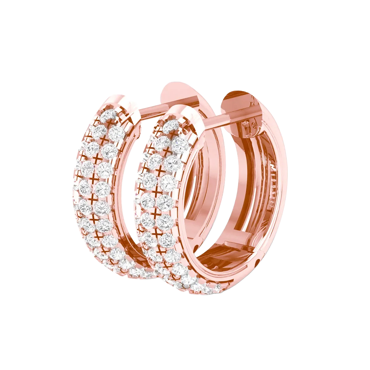Orecchini "Iced Circle" Argento 925 & VVS Moissanite