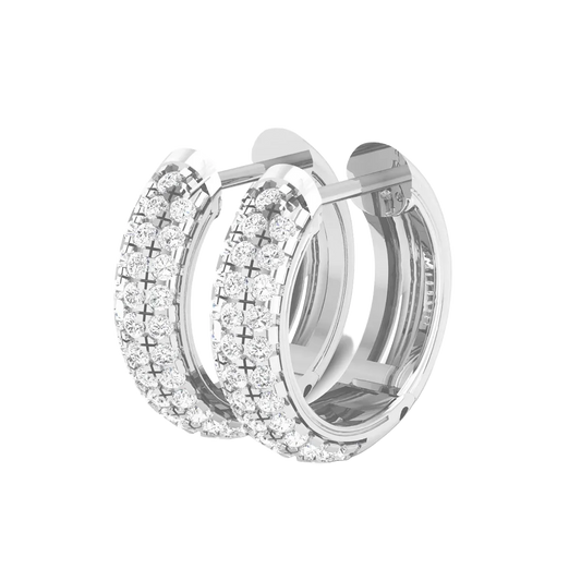 Orecchini "Iced Circle" Argento 925 & VVS Moissanite