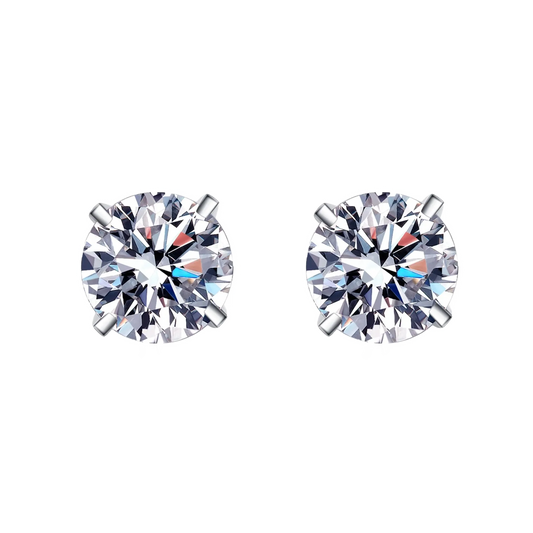 Orecchini Punto Luce Argento 925 & VVS Moissanite