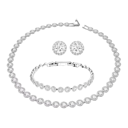 Set "Angel" Collana + Bracciale + Orecchini Acciaio Inossidabile