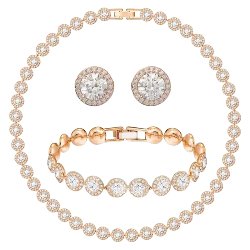 Set "Angel" Collana + Bracciale + Orecchini Acciaio Inossidabile