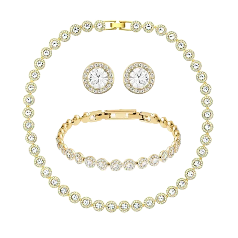 Set "Angel" Collana + Bracciale + Orecchini Acciaio Inossidabile