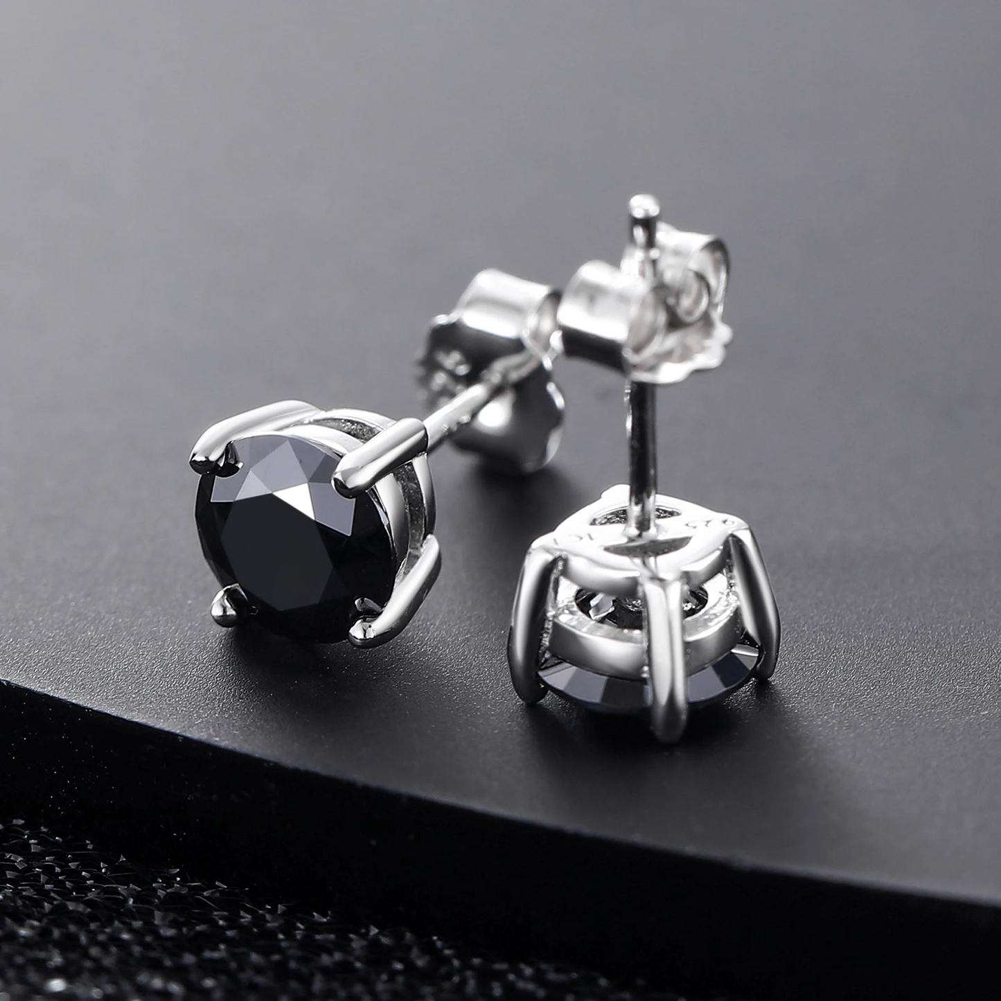 Orecchini Punto Luce Dark Argento 925 & VVS Moissanite