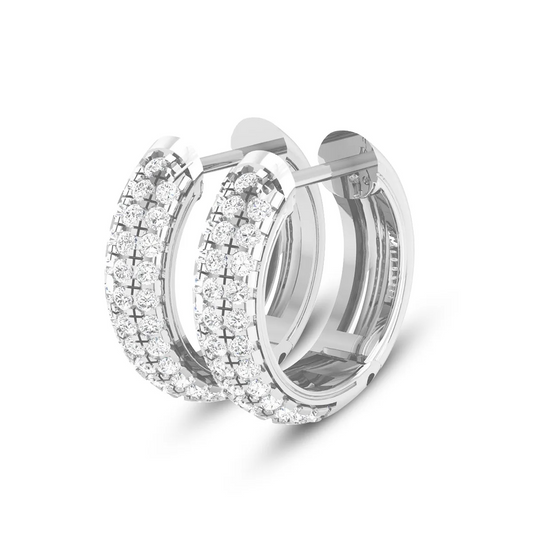 Orecchini "Iced Circle" Argento 925 & VVS Moissanite