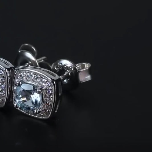 Orecchini “Sky Blue” Argento 925 & VVS Moissanite